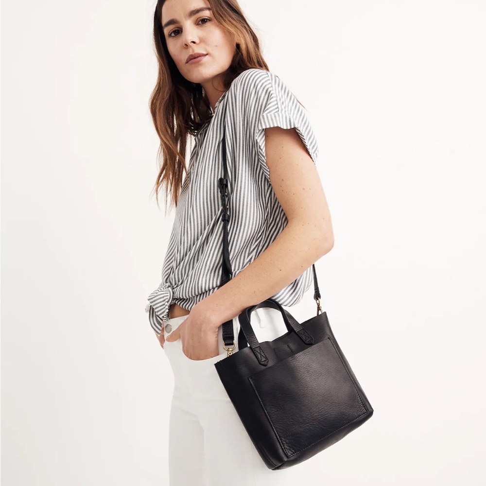 Madewell The Small Transport Crossbody Leather color Cognac